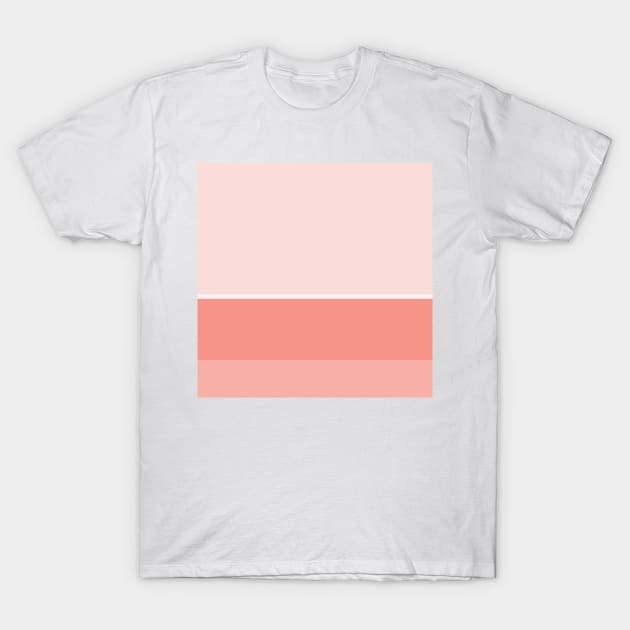 A brilliant collection of Very Light Pink, Light Pink, Pale Salmon and Peachy Pink stripes. T-Shirt by Sociable Stripes